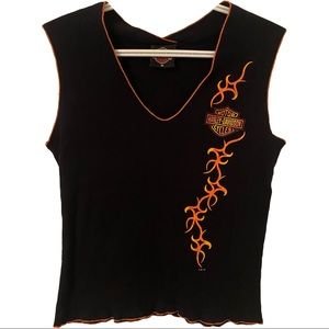 Harley Davidson Flame Tank Top